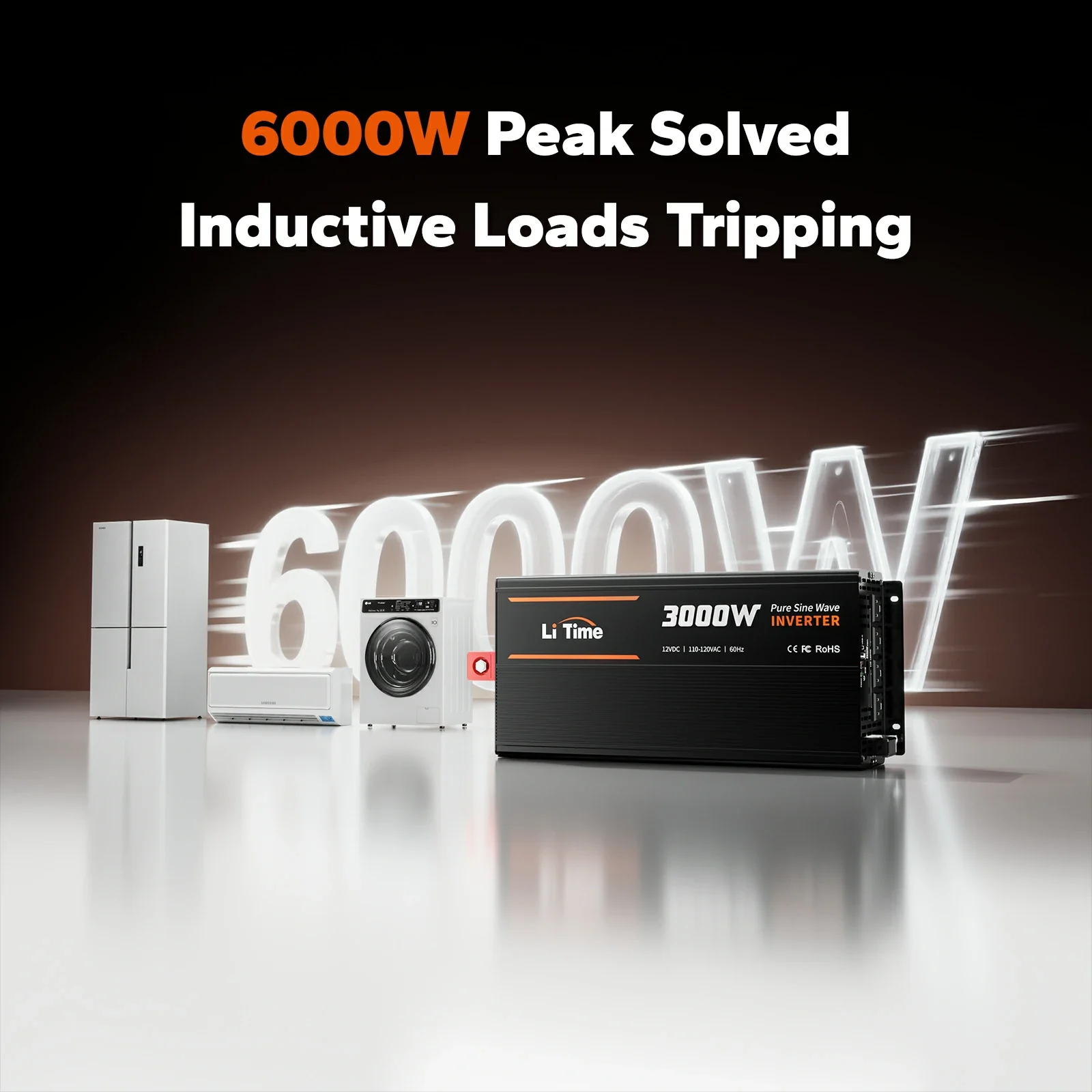 LiTime 3000 Watt 12V Pure Sine Wave Inverter