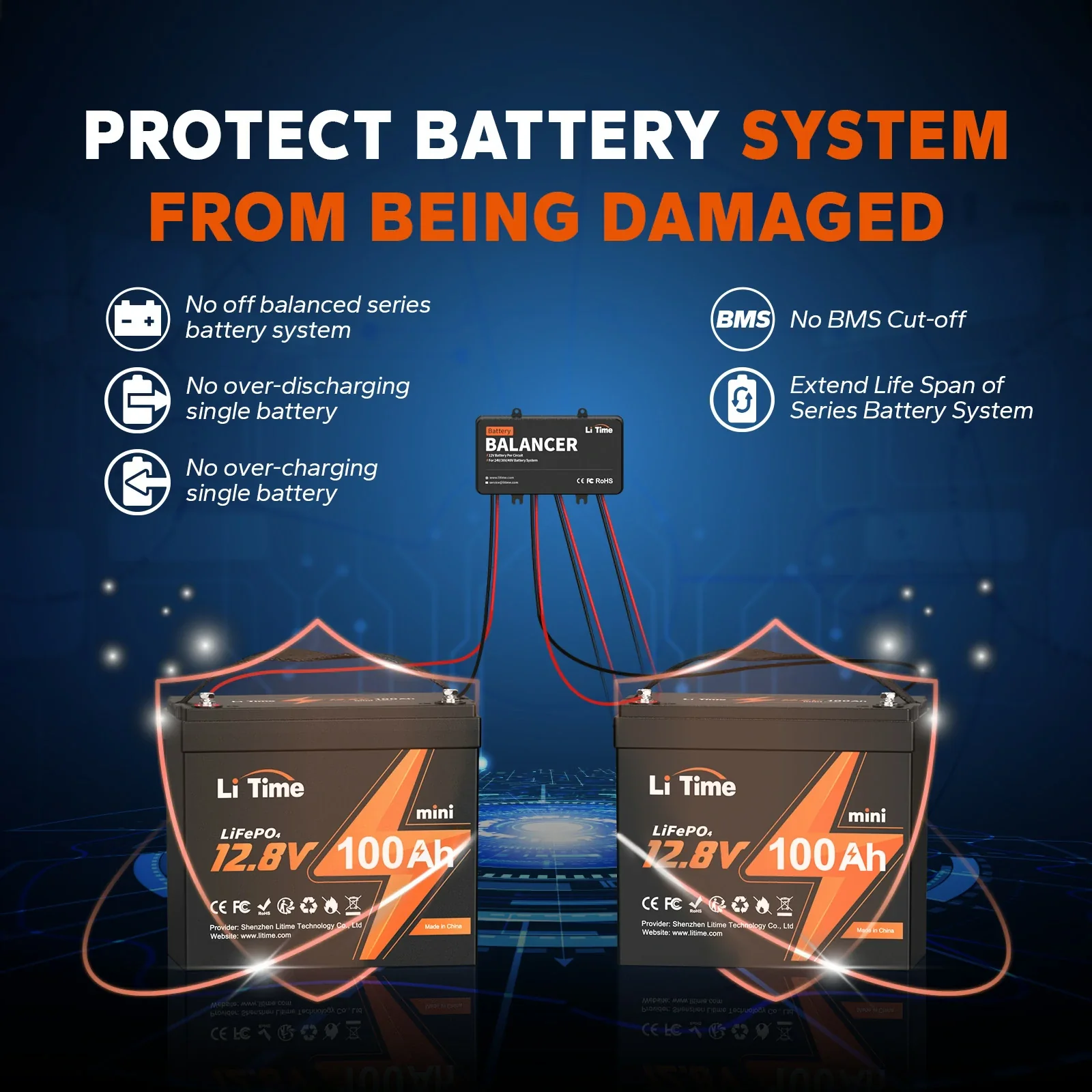 LiTime Battery Balancer for Series & Parallel Connected Batteries 3 LiTime Battery Balancer for Series & Parallel Connected Batteries