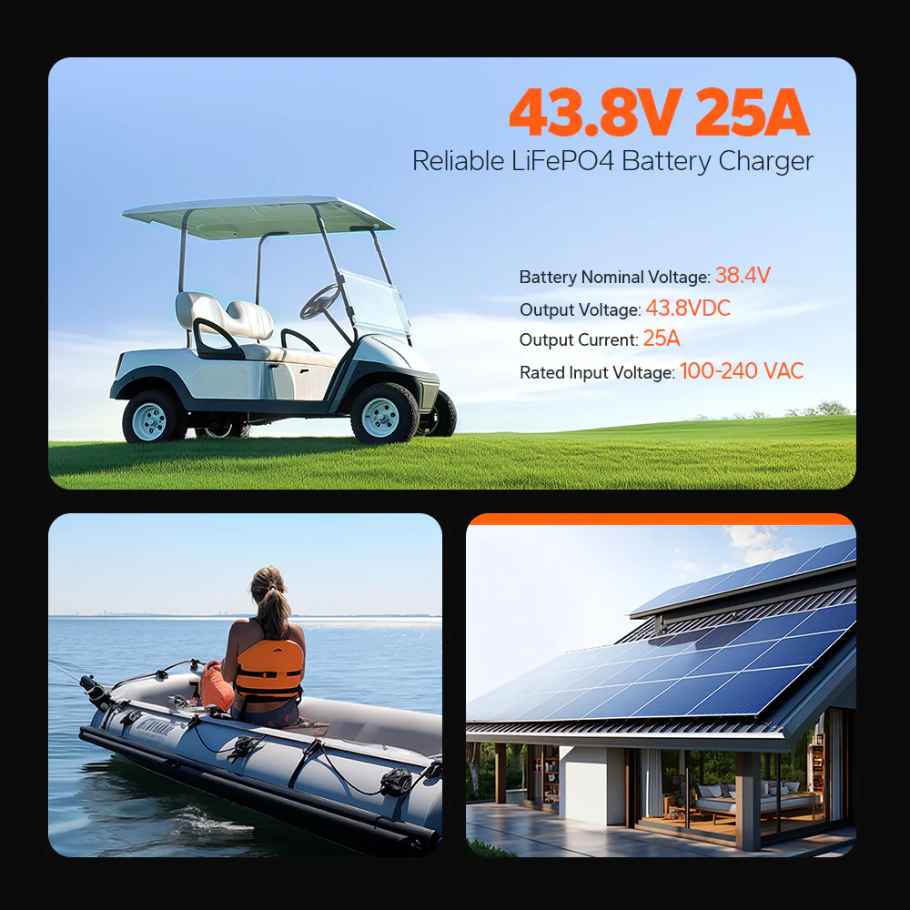 LiTime 36V (43.8V) 25A Lithium Golf Cart Waterproof Battery Charger 10 LiTime 36V (43.8V) 25A Lithium Golf Cart Waterproof Battery Charger