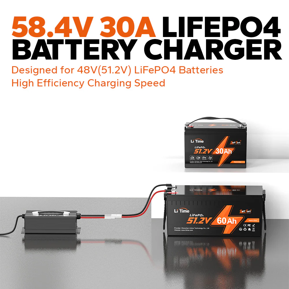 LiTime 48V 30A Lithium LiFePO4 Battery Charger