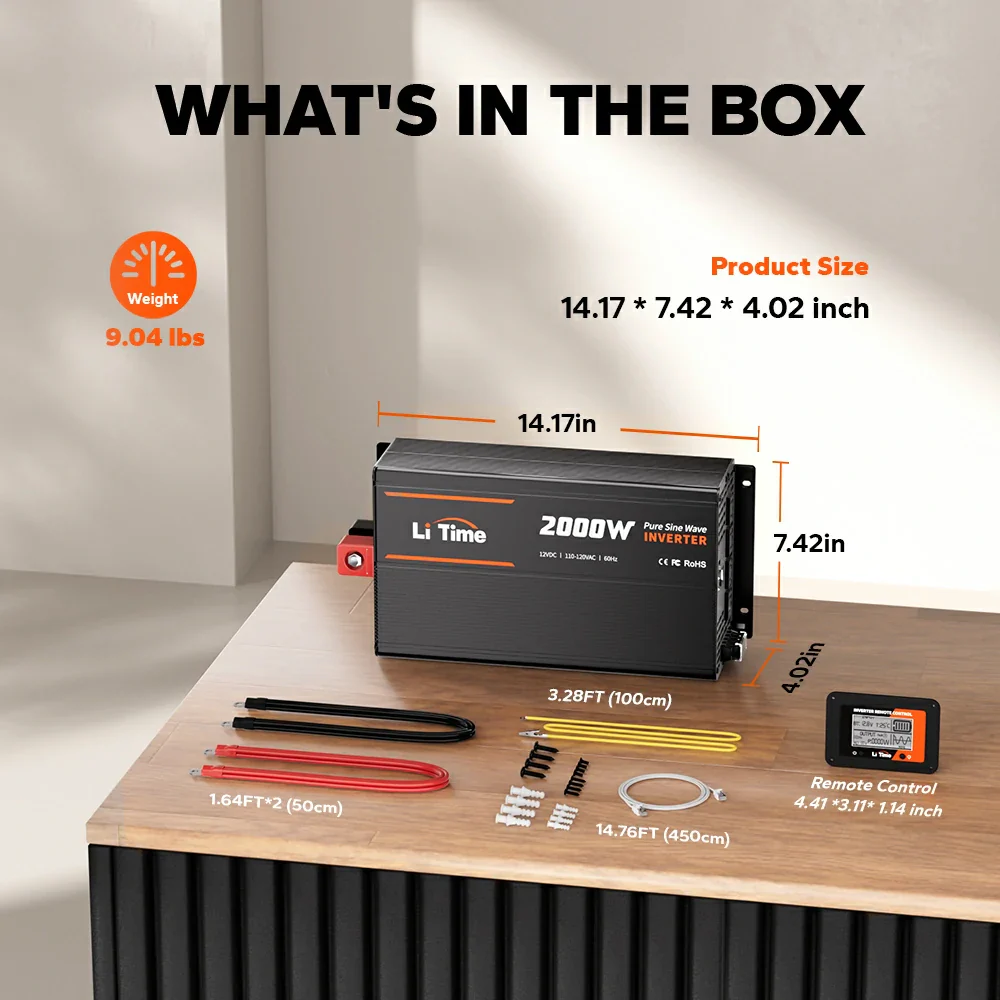 LiTime 2000 Watt 12V Pure Sine Wave Inverter 10 LiTime 2000 Watt 12V Pure Sine Wave Inverter