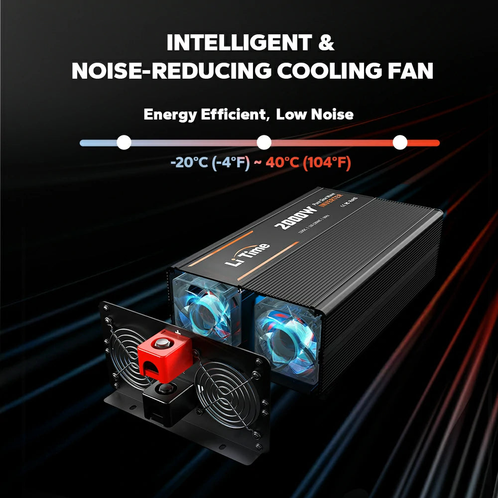 LiTime 2000 Watt 12V Pure Sine Wave Inverter 3 LiTime 2000 Watt 12V Pure Sine Wave Inverter