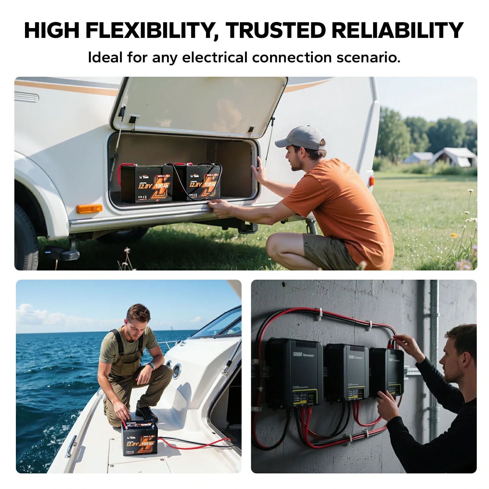 LiTime 4AWG 1.5FT/10FT Battery Cable Set 7 LiTime 4AWG 1.5FT/10FT Battery Cable Set