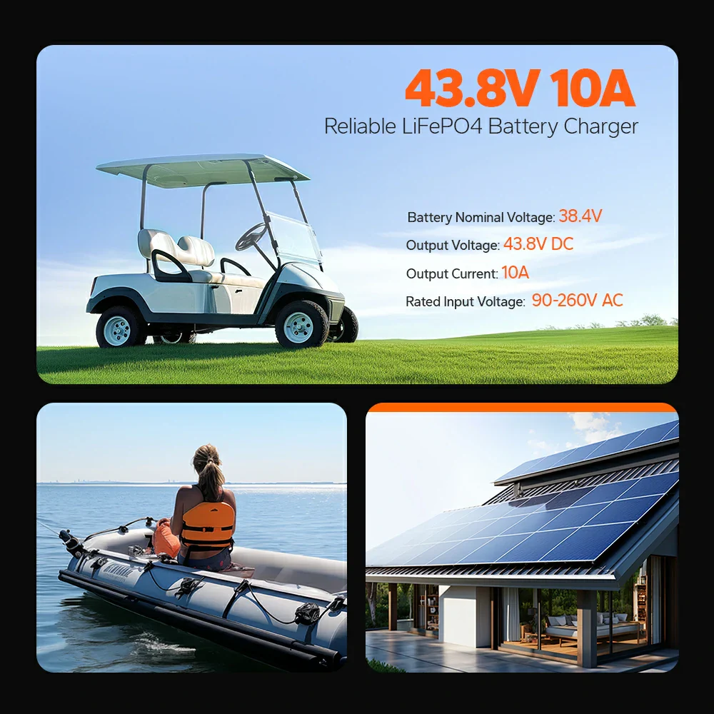 LiTime 36V (43.8V) 10A Lithium Golf Cart Waterproof Battery Charger 4 LiTime 36V (43.8V) 10A Lithium Golf Cart Waterproof Battery Charger