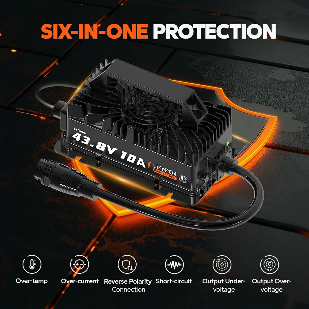 LiTime 36V (43.8V) 10A Lithium Golf Cart Waterproof Battery Charger 5 LiTime 36V (43.8V) 10A Lithium Golf Cart Waterproof Battery Charger