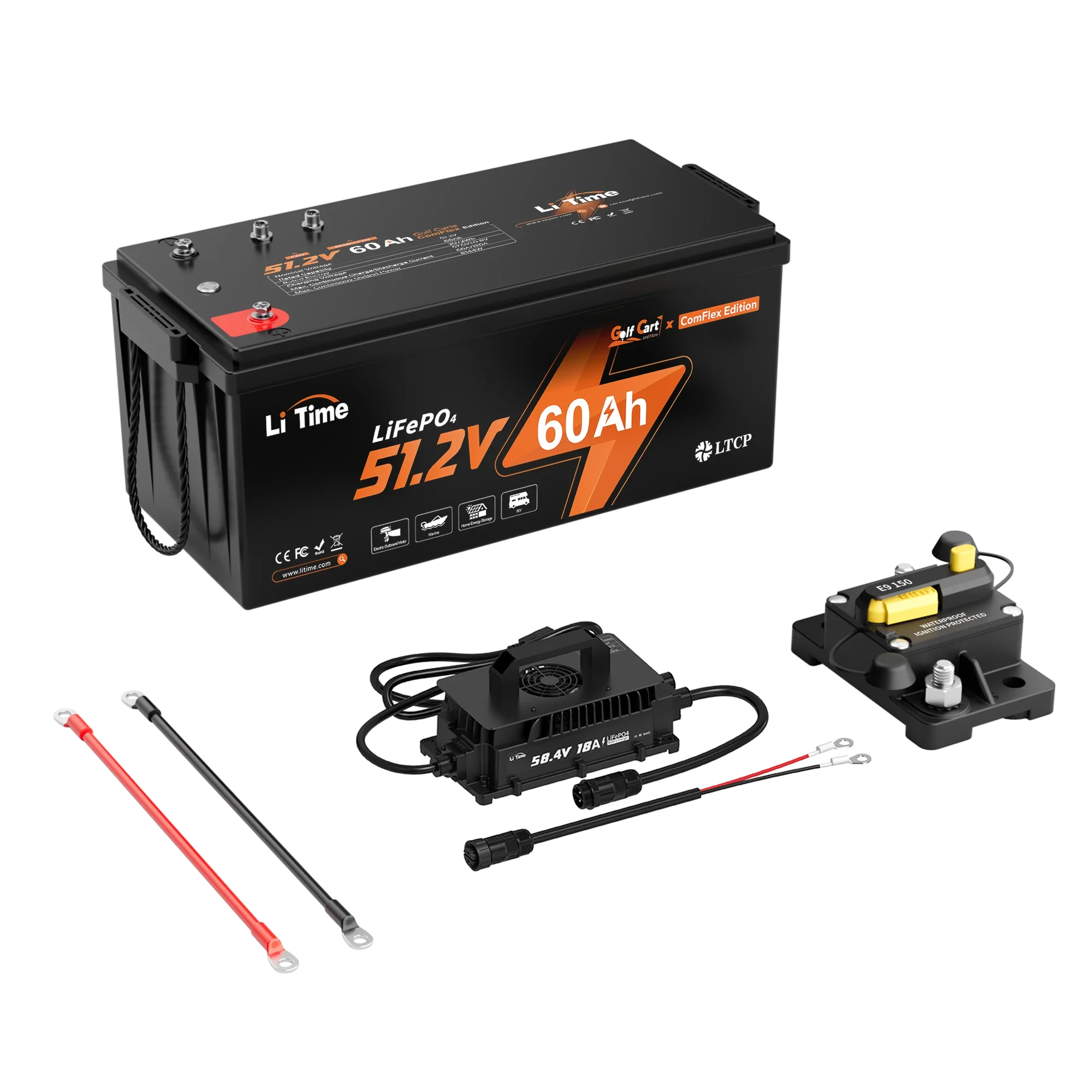 LiTime 48V-72V Marine Power Solution for 5001-10000W Electric Outboards and Trolling Motor 6 LiTime 48V-72V Marine Power Solution for 5001-10000W Electric Outboards and Trolling Motor