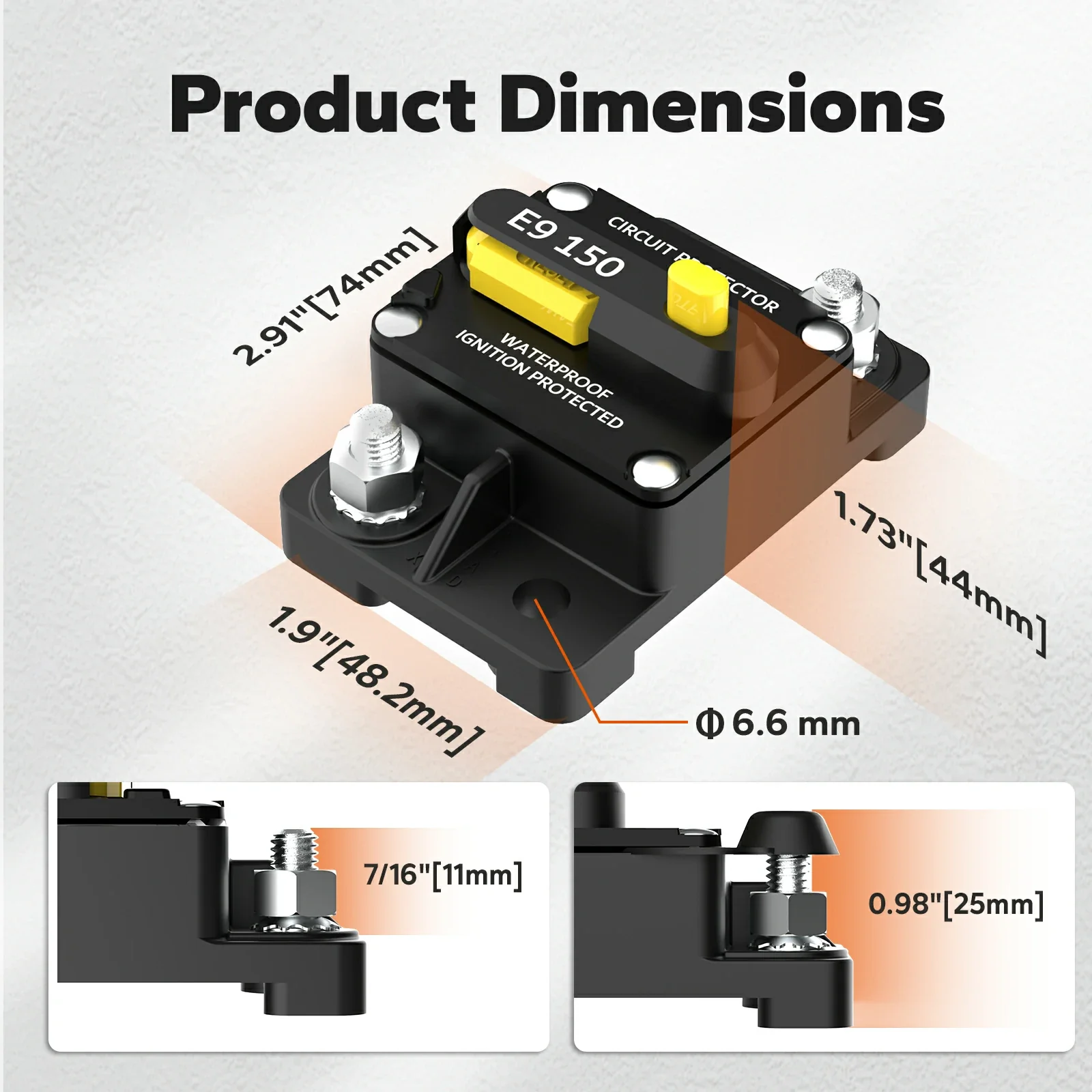 LiTime 150A Switchable Circuit Breaker for LiFePO4 Batteries