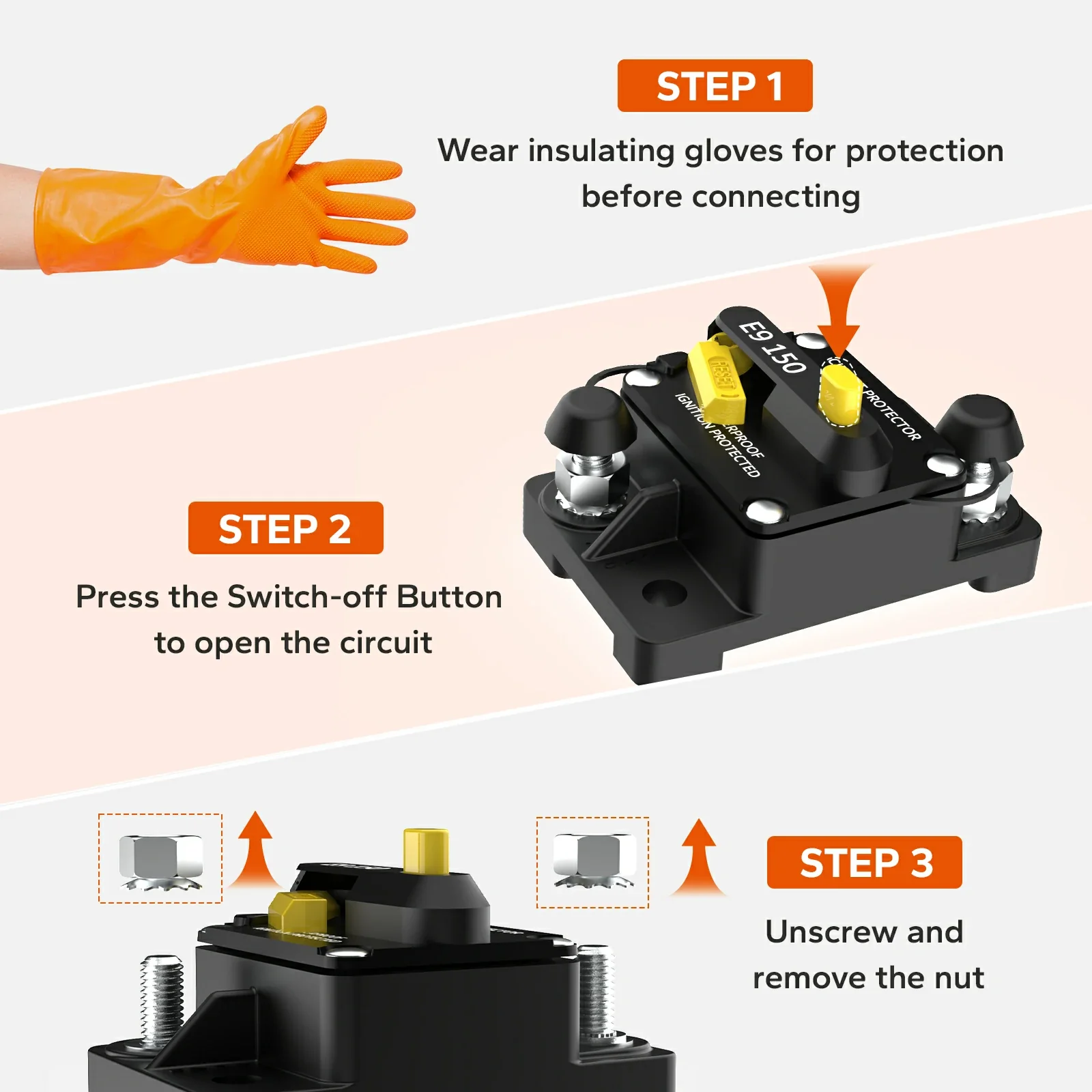 LiTime 150A Switchable Circuit Breaker for LiFePO4 Batteries