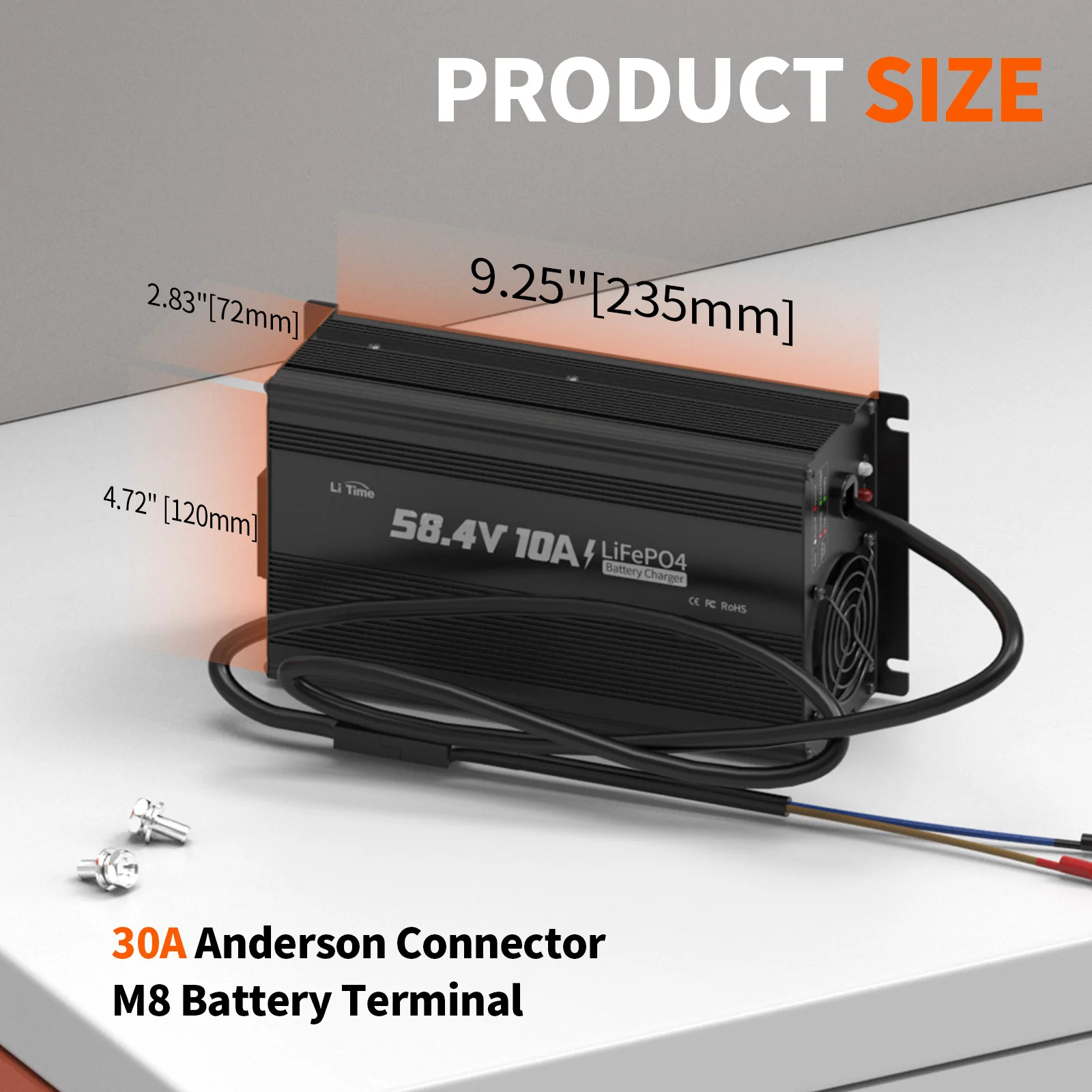 ✅Like New✅LiTime 48V (58.4V) 10A LiFePO4 Lithium Battery Charger
