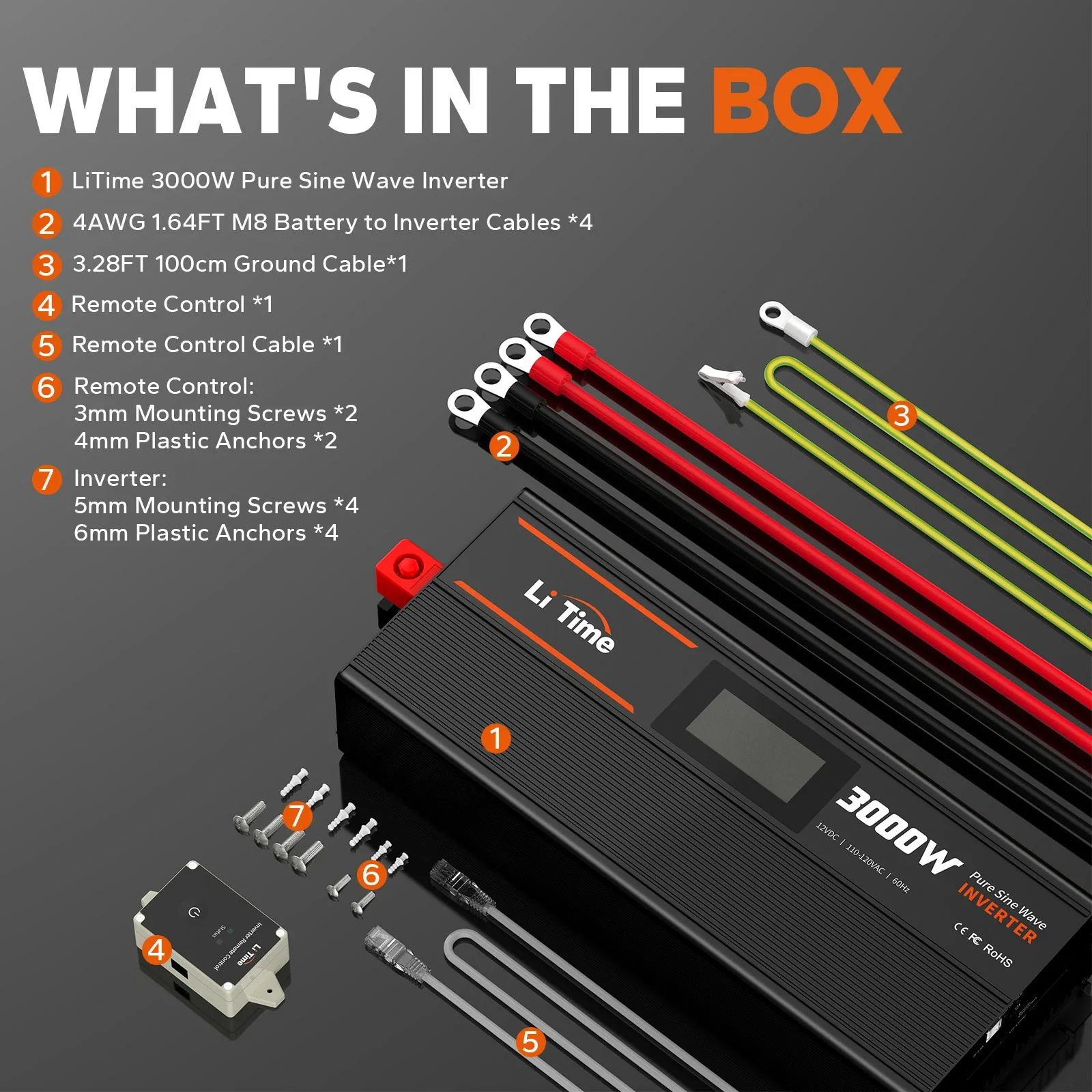 ✅Like New✅LiTime 3000 Watt 12V Pure Sine Wave Inverter