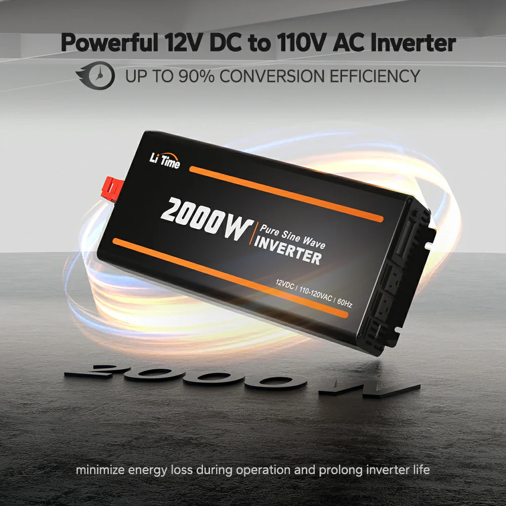 ✅Like New✅LiTime 2000 Watt 12V Pure Sine Wave Inverter