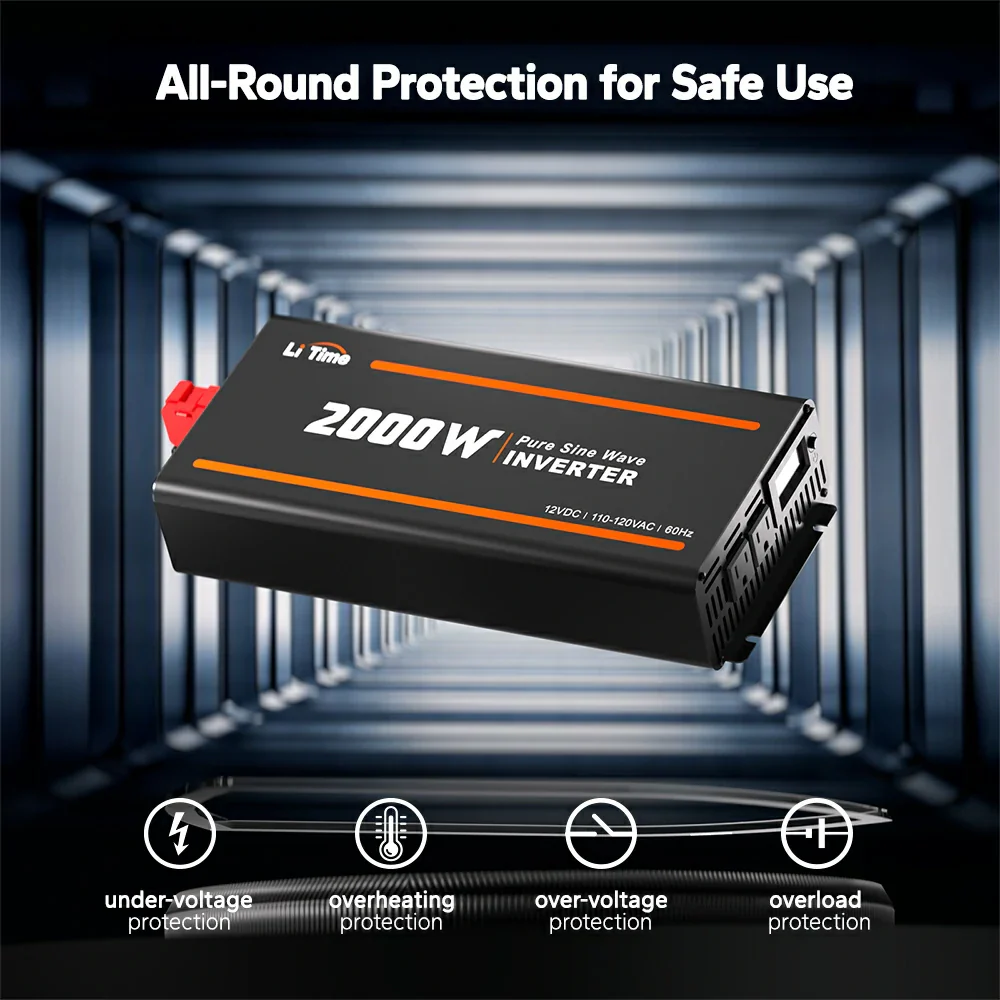 ✅Like New✅LiTime 2000 Watt 12V Pure Sine Wave Inverter