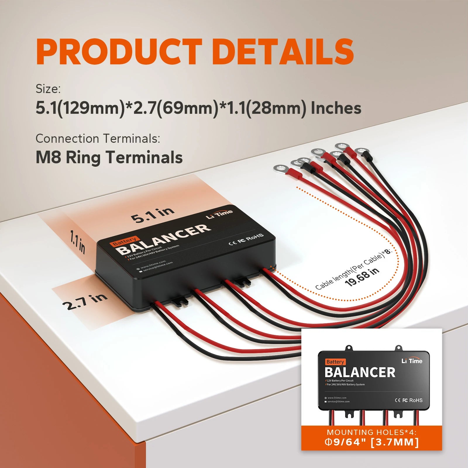 ✅Like New✅LiTime Battery Balancer for Series & Parallel Connected Batteries
