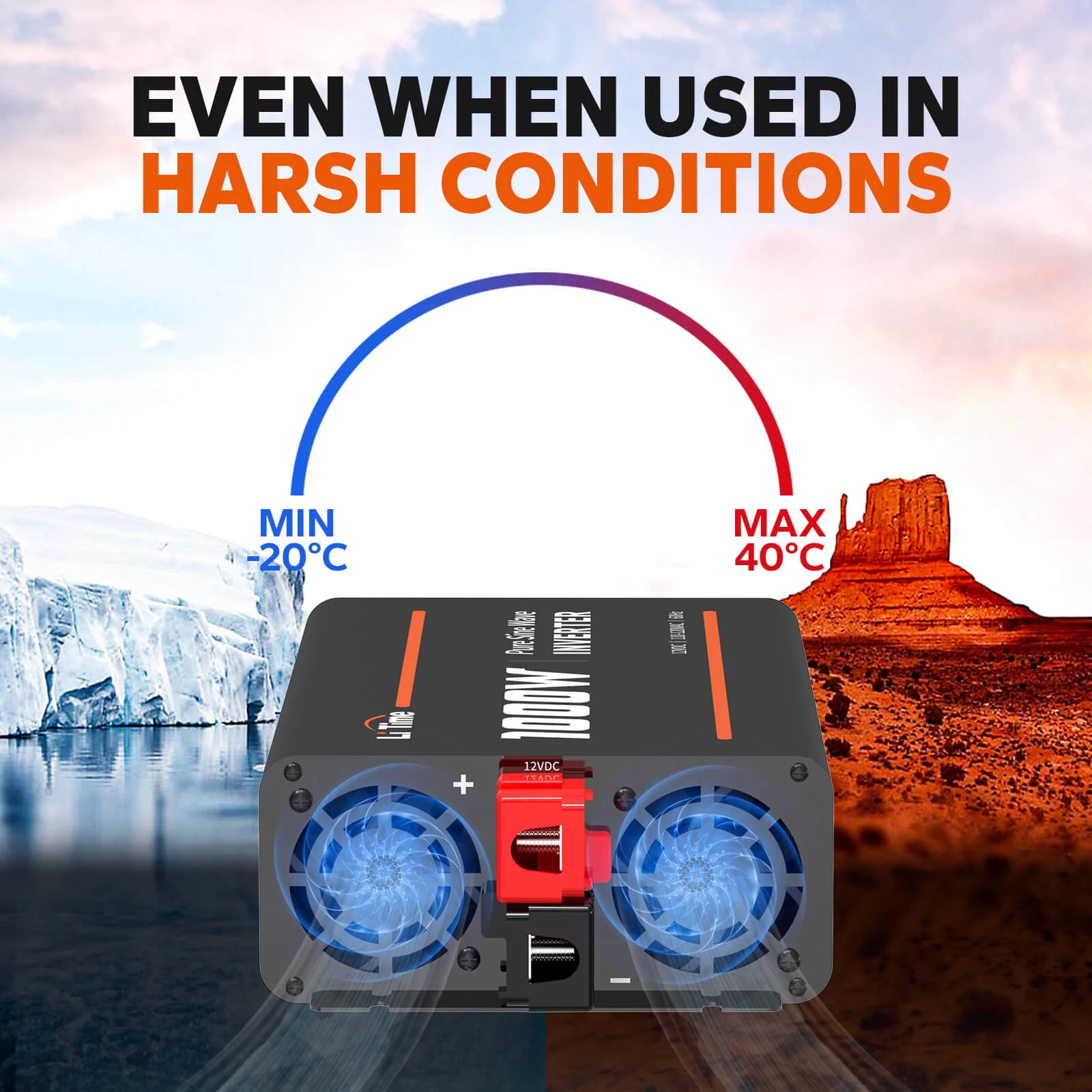 ✅Like New✅LiTime 1000 Watt 12V Pure Sine Wave Inverter