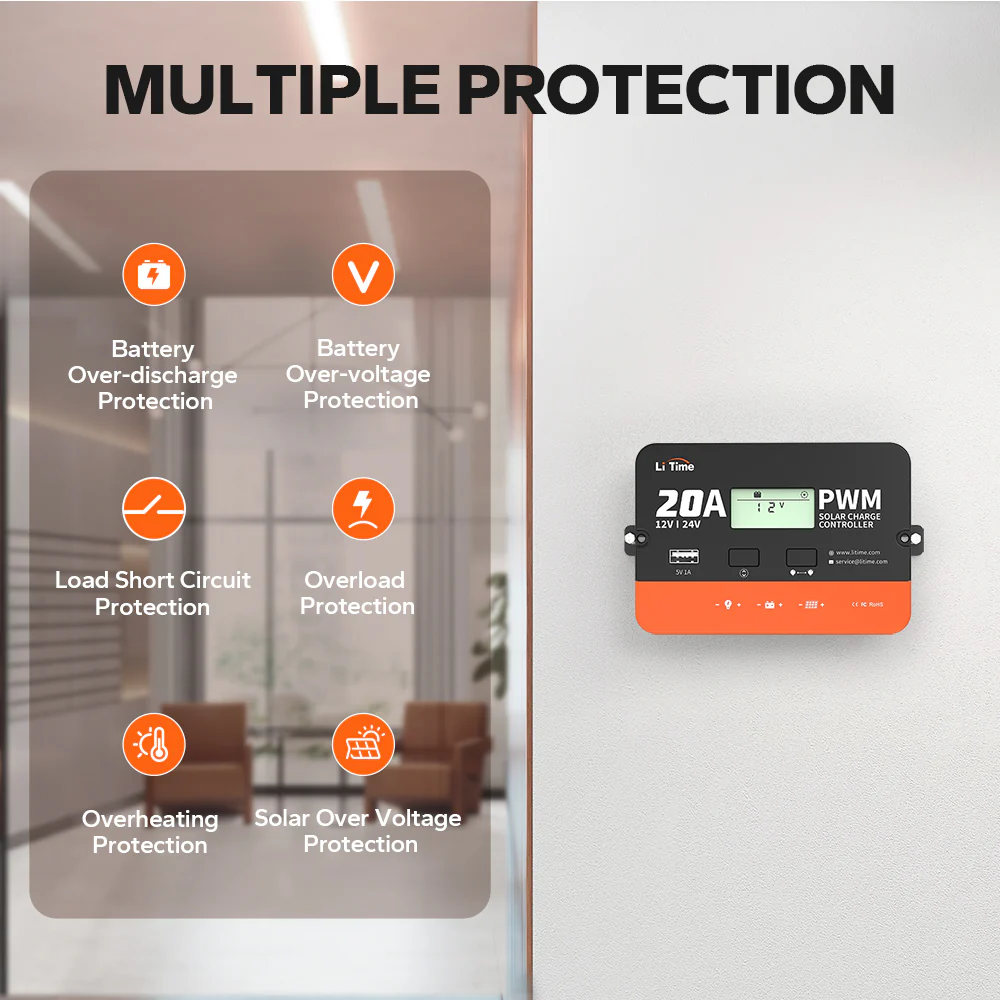 ✅Like New✅LiTime 20Amp 12V/24V PWM Solar Charge Controller 3 ✅Like New✅LiTime 20Amp 12V/24V PWM Solar Charge Controller
