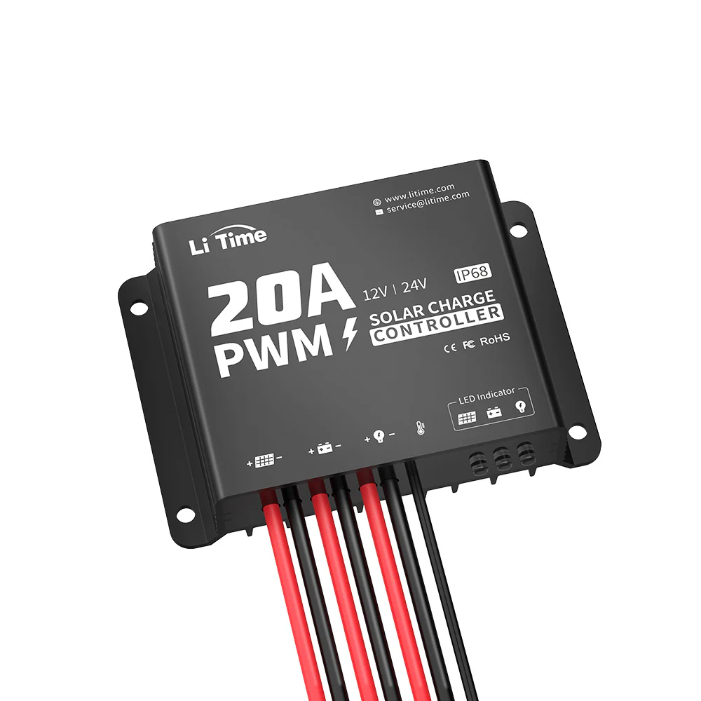 ✅Like New✅LiTime 12V/24V 20A PWM Solar Charge Controller with Bluetooth