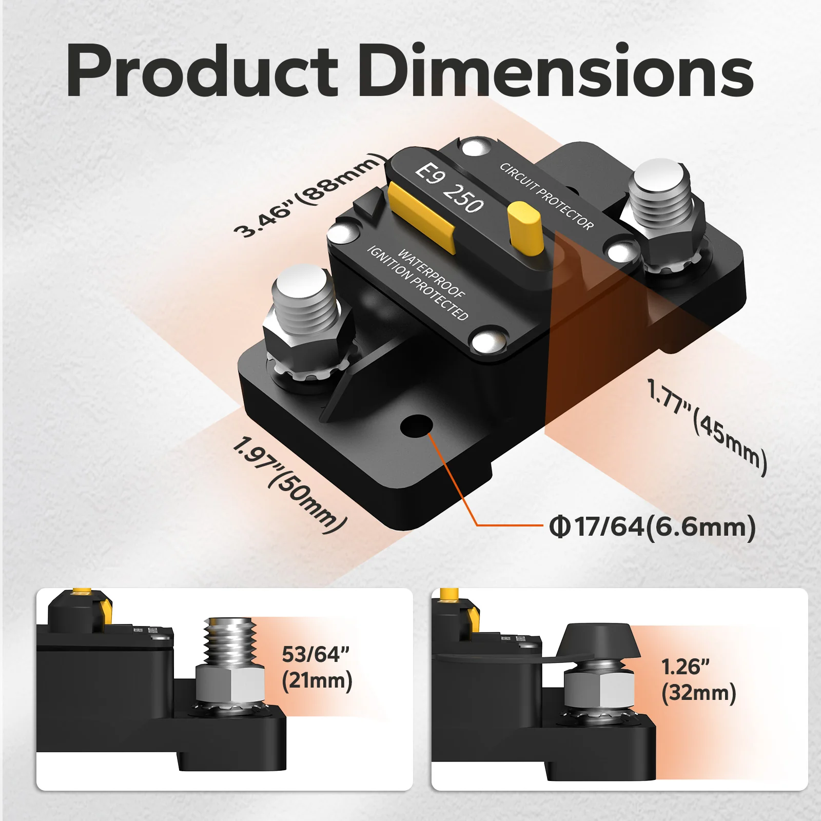 ✅Like New✅LiTime 250A Switchable Circuit Breaker for LiFePO4 Batteries