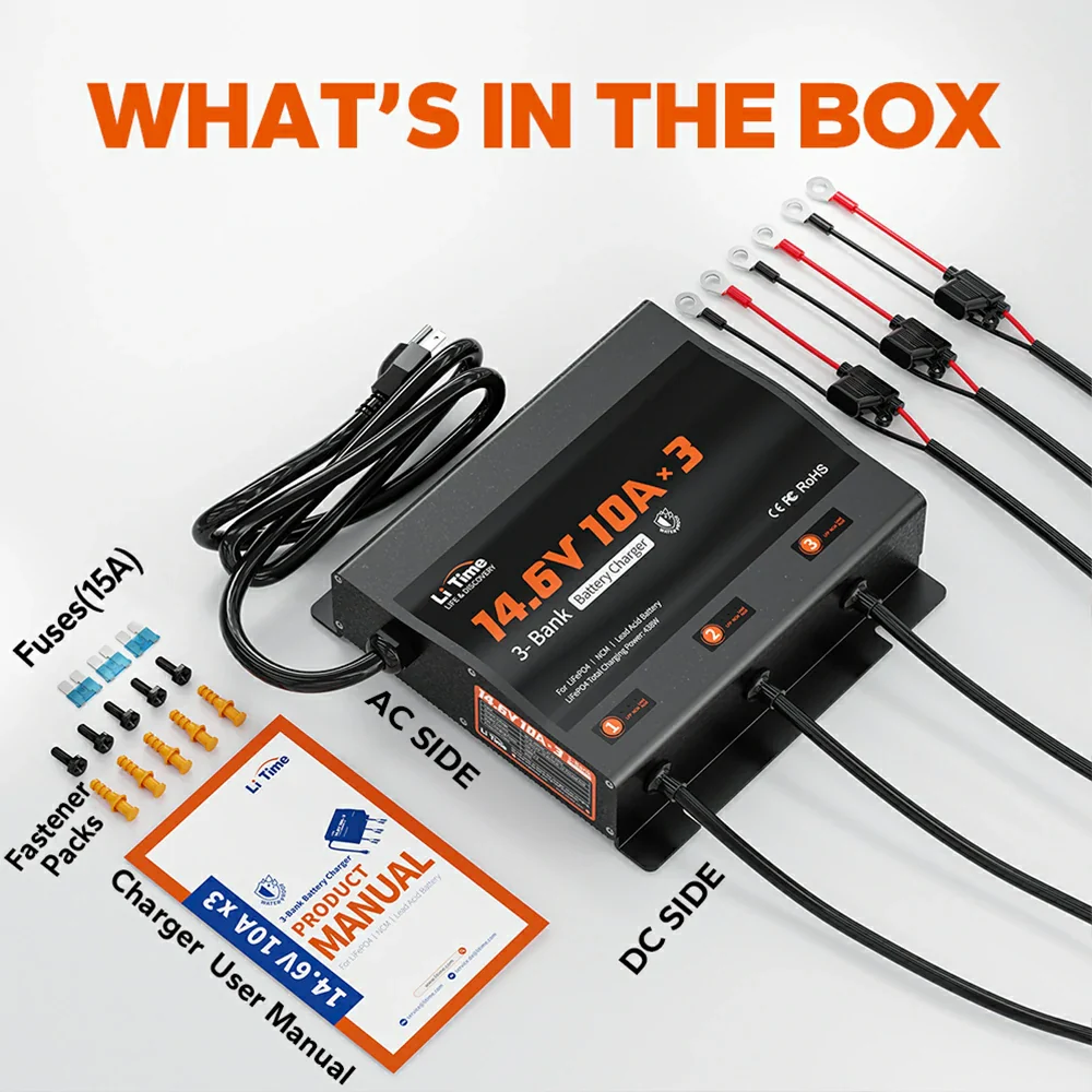 ✅Like New✅LiTime 3 Bank 12V 10A Battery Charger 9 ✅Like New✅LiTime 3 Bank 12V 10A Battery Charger
